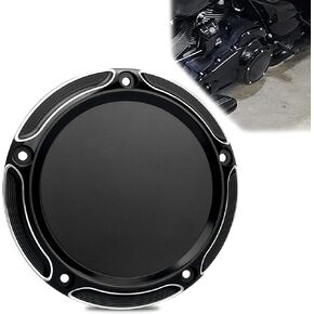 TOPRAMETAL Black Contrast Cut Derby Cover For Harley Softail 107 Engine Fatboy Heritage Slims Deluxe Lower Rider Fat Bob 2019-Up in Kuwait