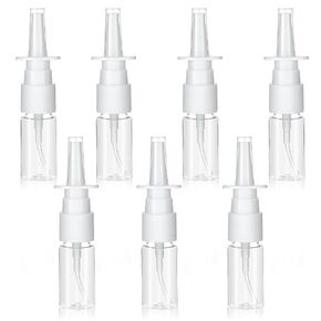 Giantree 7 Pcs Nasal Spray Bottle, 10ML Clear Small Empty Nose Spray Bottle Reusable Fine Mist Sprayers for Travel Saline Essential Oils