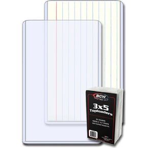 BCW 3x5 Topload Holder - Pack of 25 | Premium PVC Card, Photo, and Print Protection | Ideal for Index Cards, Photos, Prints | Crystal Clear Display, Archival Quality | Protective Toploaders