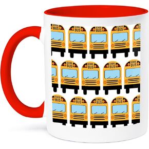 3dRose mug_183198_1 School Bus Ceramic Mug, 11-Ounce