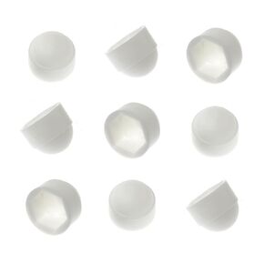 24pcs Bolt Nut Protection Cap White Hexagon Dome Nylon Bolt Nut Protection Cover M8x14mm