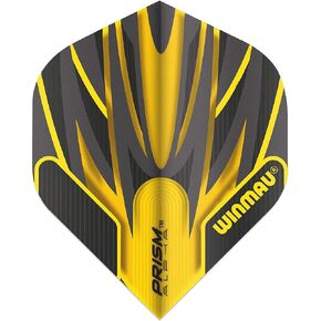Winmau Prism Alpha Black & Orange Extra Thick Dart Flights - 1 Set per Pack (3 Flights in Total)