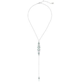 Lucky Brand Turquoise Set Stone Y Necklace, Silver, One Size
