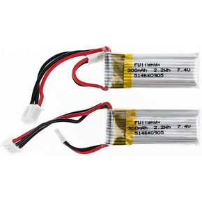 2 pcs 7.4V 300mAh 20C Lipo Battery for WLtoys F959 Sky-King RC Airplane Spare Parts