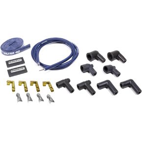 Moroso 73240 Ignition Coil Wire Kit, Ultra 40 wire in Blue w/Sleeve,
