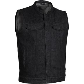 First Mfg Co - Kreshaw - Men's Motorcycle Biker Riding Denim Vest