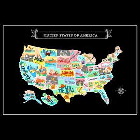 GLIBERTVILLAGEGOODS (2 Posters) Large Scratch Off Map Of United States 23x16 inch - Hand Drawn Travel USA Map with Accessories + BONUS 100 Destinations Visited Map - Cool Traveler Gift Idea