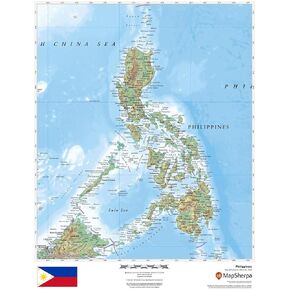 Philippines - 17" x 22" Paper Wall Map
