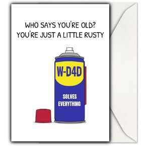 GIFTING GIGGLES Funny Happy Birthday Card for Dad – From Son, Daughter, Kids, Children, All of Us - Great Happy Bday Gift for Father, Papa, Step Dad, Daddy, Padre | 30th 40th 50th 60th 70th 80th