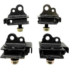 FUYEAR Bottom and Top Engine Mount Rubber Damper Kit Compatible with Yamaha Grizzly YFM660 2002-2008 Yamaha Rhino YXR660 2004-2007 Replace OemPart Numbers 5UG-21485-00-00 5UG-21486-00-00