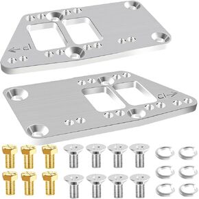 YESHMA for LS Swap Motor Mounts Adapter Plates for SBC Vehicle to LS Engine LS1 LS2 LS3 LS6 LQ4 LQ9 L33 L92 L99 LR4, for LS Conversion Swap Bracket Adjustable Universal (Black)