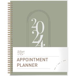 Rileys Appointment Weekly Planner - Annual Weekly & Monthly Planner, Jan - Dec 2025, 8.5 x 11" Flexible Cover, 7AM - 7PM, Notes Pages, Twin-Wire Binding