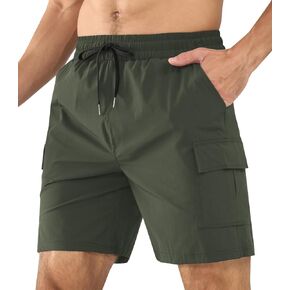 Surenow Men's Athletic Running Shorts Quick Dry Hiking Shorts Men Lightweight Sports Gym Shorts Workout Gym Short for Men