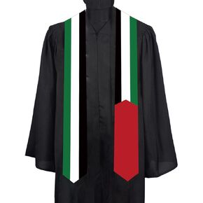 ASETKAT Palestine National flag Graduation sash adult Stole Sash for International study students Pride