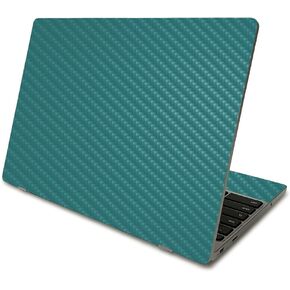 MightySkins Carbon Fiber Skin Compatible with Samsung Chromebook 4 (2021) 11.6" - Solid Baby Blue | Protective, Durable Textured Carbon Fiber Finish | Easy to Apply | Made in The USA