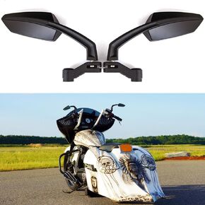 Universal Black Motorcycle Rear View Mirrors With 10mm 8mm for Honda Grom Yamaha Kawasaki and More