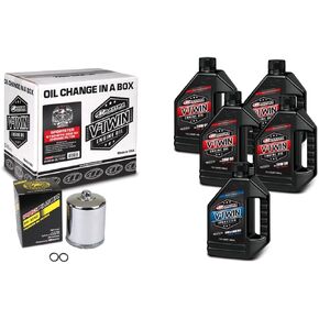 V-Twin Oil Change Kit Synthetic w/Chrome Filter, Sportster