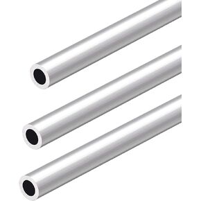 3 Pcs 6063 Aluminum Round Tube 9mm Inner Dia 17mm OD 300mm Length Seamless Aluminum Straight Tubing for Fabrication Projects DIY Handmade Model Craft Frame Building Shop Fitting Gardening