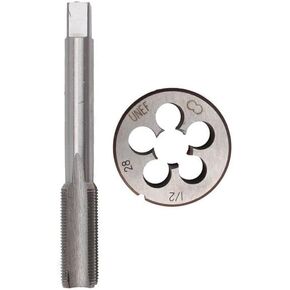 1/2-28 TPI Tap and Die Set HSS 1/2" x 28 22LR 223 5.56 9mm UNEF High Speed Steel Right Hand Thread Tap Tool