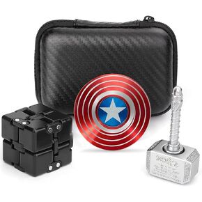 Cool Mini Hammer Fidget Spinner Transform Fingetip Spinner Metal for Kids Adults, Sensory Fidget Toy Infinity Cube Block, Fidgit Desk Toy, Anti Stress Anxiety Relief Stuffer Gifts for