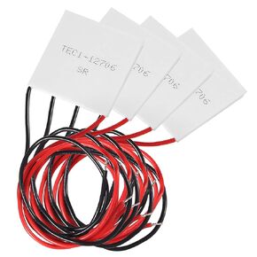 QCCAN 4PCS TEC1-12706 Thermoelectric Cooler TEC1-12706 Semiconductor Refrigeration Tablets 12V 6A Heatsink 40x40MM