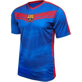 Icon Sports FC Barcelona Shirt - Officially Liecensed Jersey Style Short Sleeve Soccer Game Day Active Tee Top
