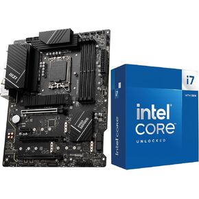 INLAND Micro Center CPU Motherboard Combo - Intel Core i7-14700K 20 Cores up to 5.6 GHz Unlocked LGA 1700 Desktop Processor with MSI PRO Z790-P WiFi ProSeries Motherboard in Kuwait