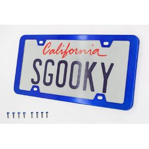 Stainless Steel License Plate Frames, License Plate Cover Tag Holder with Corrosion Resistant Security,4 Hole with Screws (Shinning Red,1pc) in Saudi Arabia
