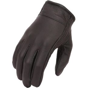 First Mfg Co - Roadway - Men's Motorcycle Biker Riding Black Leather Gloves