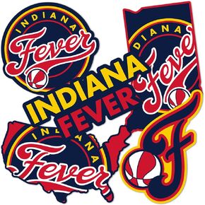 Indiana Fever WNBA Women's National Basketball Association Officially Licensed Sticker Vinyl Decal Laptop Water Bottle Car Scrapbook (Type 2-2)