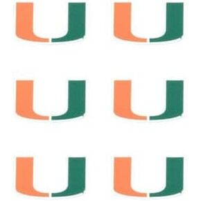 Wincraft NCAA Miami Hurricanes Face Tattoos, Team Colors, One Size