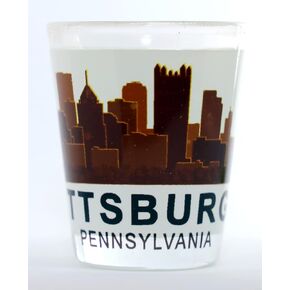 Pittsburgh Pennsylvania Sunset Skyline Shot Glass in Kuwait