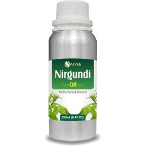 Nirgundi Oil (Vitex negundo) Essential Oil 100% Pure & Natural Undiluted Unrefined Uncut Organic Standard Oil Therapeutic Grade Oil Aromatherapy Bulk Oil (8.45 Fl Oz (Pack of 1))