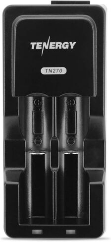 شاحن بطارية ليثيوم أيون Tenergy TN270 لبطاريات 18650/18500/14500 القابلة لإعادة الشحن، شاحن ذكي سريع 2 خليج للمصابيح الكاشفة/بطاريات الكاميرات الرقمية in Saudi Arabia
