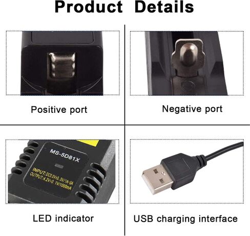 18650 شاحن بطارية USB فتحة واحدة شاحن بطارية ليثيوم 21700 26650 10440 14500 18500 16340 18650 (بطارية) in Kuwait