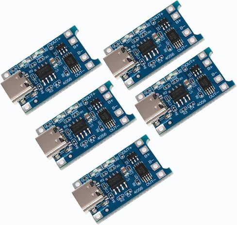 ZJKJHJY TP4056 Type-c USB 5V 1A 18650 وحدة شاحن بطارية ليثيوم لوحة شحن مع وظائف الحماية المزدوجة 5 Pack in Saudi Arabia