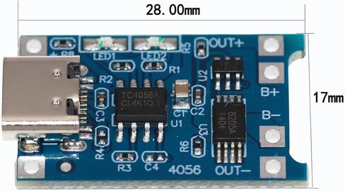 ZJKJHJY TP4056 Type-c USB 5V 1A 18650 وحدة شاحن بطارية ليثيوم لوحة شحن مع وظائف الحماية المزدوجة 5 Pack in Saudi Arabia