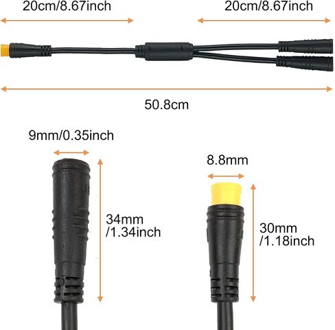 9 Pin Wheel Hub Motor Cable, E-Bike Motor Hall Sensor Waterproof Extension Cable, Electric Bike Accessories Convert Cord for Electric Bicycle, 80cm in Saudi Arabia