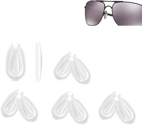 وسادات أنف للنظارات 5 أزواج وسادات أنف للنظارات الشمسية لاستبدال أوكلي لـ OO4079 OO9174 OX3122 OX5126 OX5115 OX5118 - قطع أنف للنظارات وسادة أنف من السيليكون الناعم للنظارات الشمسية 11.8 × 7 مم in Saudi Arabia