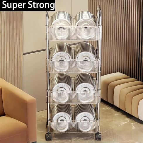 عربة من الأكريليك الشفاف بطبقتين مع إطار وعجلات من الفولاذ المقاوم للصدأ، منظمة غرفة الغسيل الشفافة، وحدة رفوف متنقلة متعددة الوظائف، عربة أدوات متدحرجة لغرفة المعيشة في المكتب in Kuwait