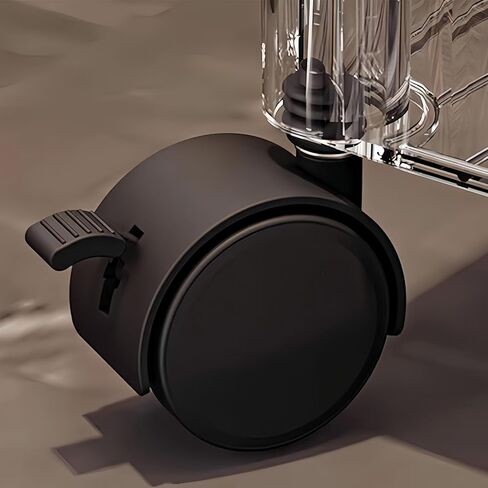 عربة من الأكريليك الشفاف بطبقتين مع إطار وعجلات من الفولاذ المقاوم للصدأ، منظمة غرفة الغسيل الشفافة، وحدة رفوف متنقلة متعددة الوظائف، عربة أدوات متدحرجة لغرفة المعيشة في المكتب in Kuwait