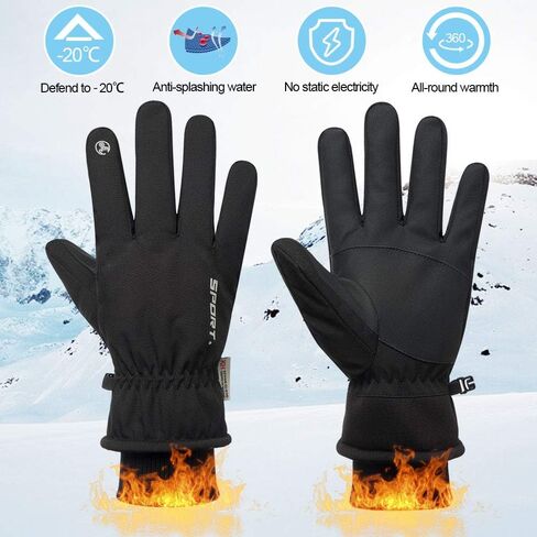 GORELOX Winter Gloves for Men and Women - Touch Screen Waterproof Windproof Thermal Ski Gloves in Cold Weather for Driving Motorcycle Cycling Warmest Gloves in Saudi Arabia