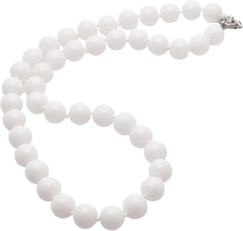 Womens Handmade Beaded Gemstone Necklace - 10mm Natural Gemstone Multicolour, Black, Green, Deep Rose Agate, Amethyst Necklace For Women, Girls (Rose quartz) in Saudi Arabia