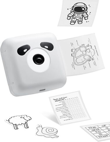 OFFNOVA طابعة ملصقات صغيرة بدون حبر، طابعة جيب مع شريط، طابعة دراسة محمولة للصور والمجلات DIY in Kuwait