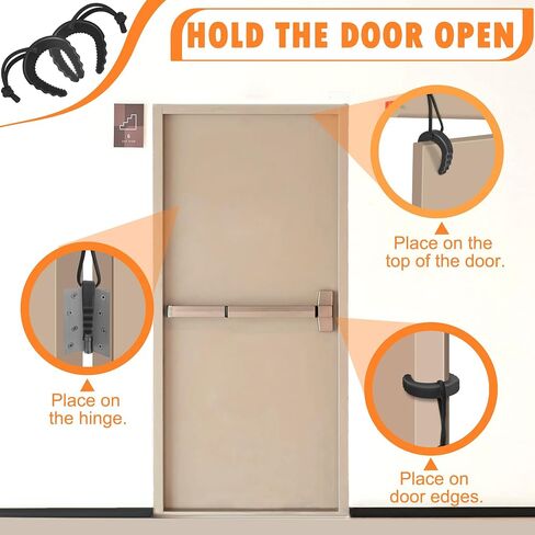 Crosize 4 Pack First Responder Door Stops, Door Jam for Law Enforcement, Police, Emergency Medical Services, Black Door Stoppers Wedge in Saudi Arabia