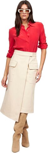 Equipment Women’s Quinn Solid Blouse with Pockets – Oversized Silk Blouse for Women in Saudi Arabia