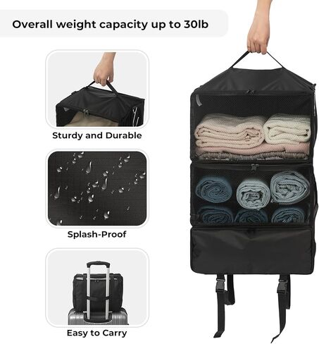 تقول الجدة إن مكعبات التعبئة المضغوطة لمجموعة السفر، وأكياس الضغط ورف التعبئة المعلق، مجموعتان، أساسيات السفر in Kuwait