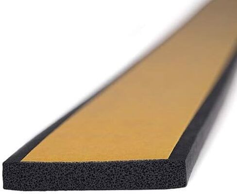M M SEALS A063-25F Sponge Rubber Seal with Self Adhesive 0.39" Height X 1.18" Width | Universal weatherstrip Extrusion Neoprene Strip (25 Feet) in Saudi Arabia