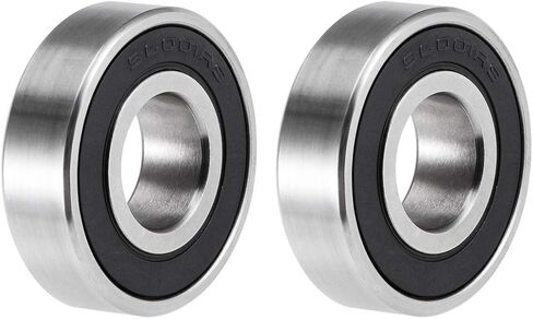 Uxcell S6001-2RS محامل الكرات الأخدود العميق 12 مم × 28 مم × 8 مم مزدوجة مختومة 440C من الفولاذ المقاوم للصدأ 2 قطعة in Kuwait