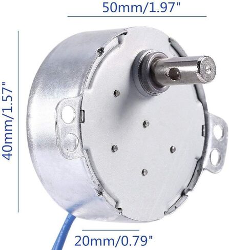 Craftbay 3PCS محرك متزامن متزامن محرك القرص الدوار محرك كهربائي متزامن لكأس تيرنر Cuptisserie بهلوان كأس الدوار مع موصل اقتران مرن 7 مم 50/60 هرتز 4 واط 5-6 دورة في الدقيقة / دقيقة CCW / CW in Kuwait